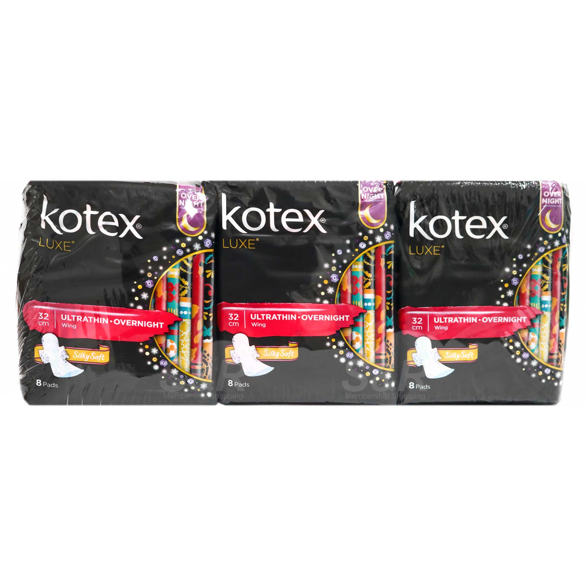 Kotex Luxe Ultrathin Overnight with Wings 32cm 3 packs Kotex Luxe Ultrathin Overnight with Wings 32cm 3 packs
